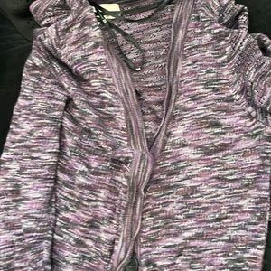 Forever 21 purple black and gray cardigan